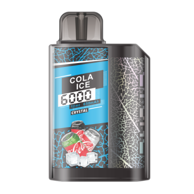 水晶6000泡芙一次性电子烟可充电和调节气流